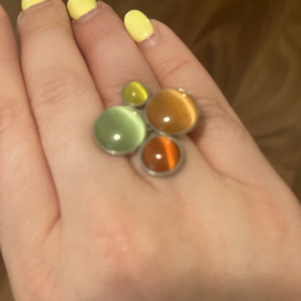 Swatch earrings and ring